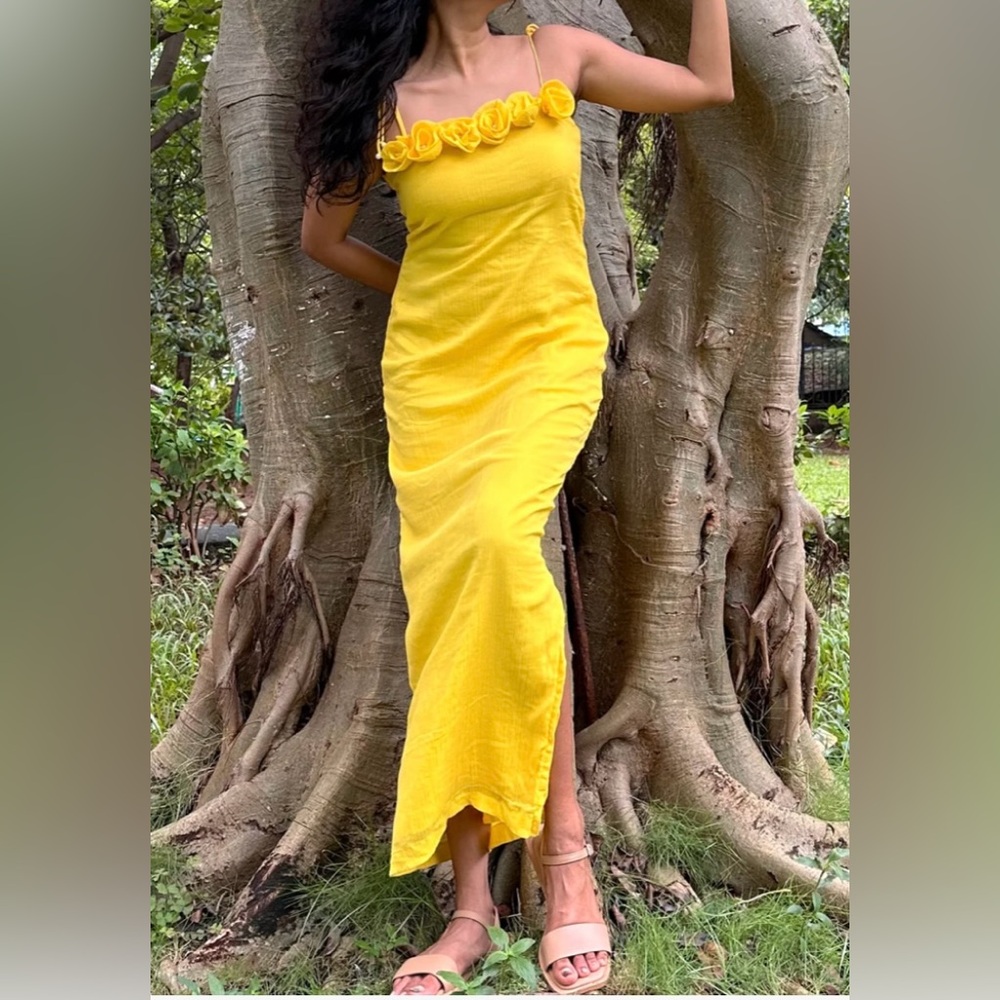 Yellow maxi Dress